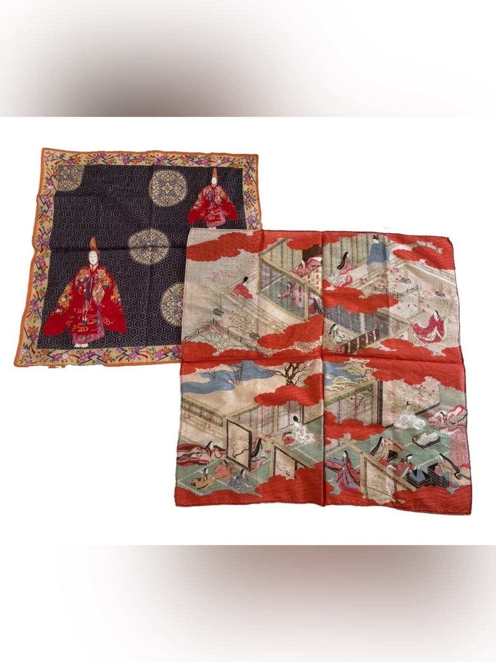JAPANESE Furoshiki Cotton Wrapping Cloths/ Scarves Japan Vintage